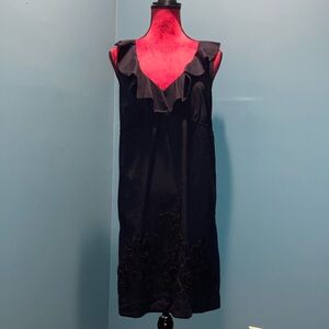 LOFT Black Cotton Dress Size 8